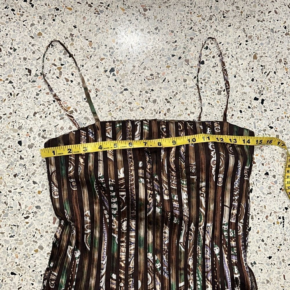 Cache vintage 90’s midi cocktail dress brown sexy back zip US 6 - Picture 6 of 12